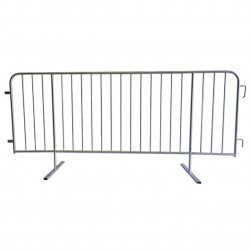 7.5 foot steel crowd control barricade with flat bases tppr 1719352285 Crowd Control Metal Barriers 7.5ftx4ft (240FT)